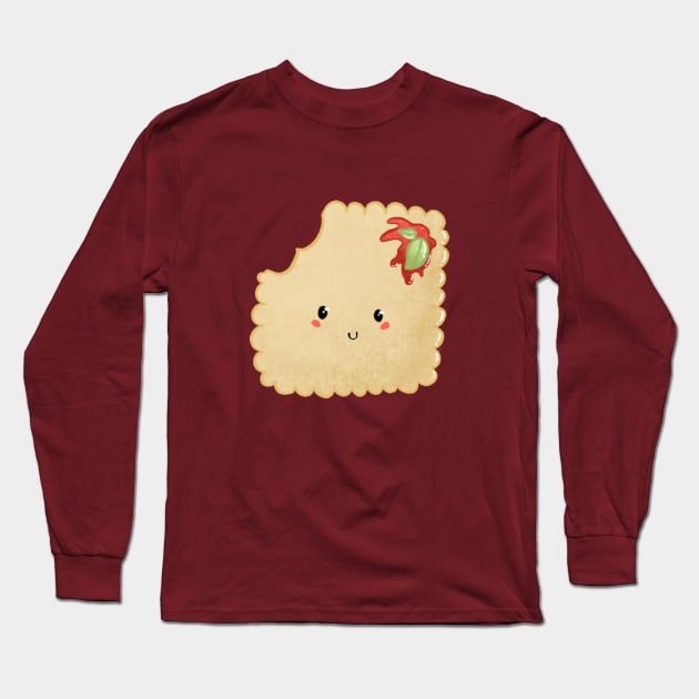 Cute ravioli pasta Long Sleeve T-Shirt by Mydrawingsz